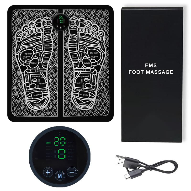 Foot Massager Pad Electric USB Rechargeable Foot Massage Mat with 12 Modes 19 Intensity Foot Care and Relaxing