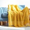 1pcs Nordic Style Sofa Blanket Fringed Knitted Warm Nap Cover Blanket Suitable for Sofa Bed/Office/Camping/Travel