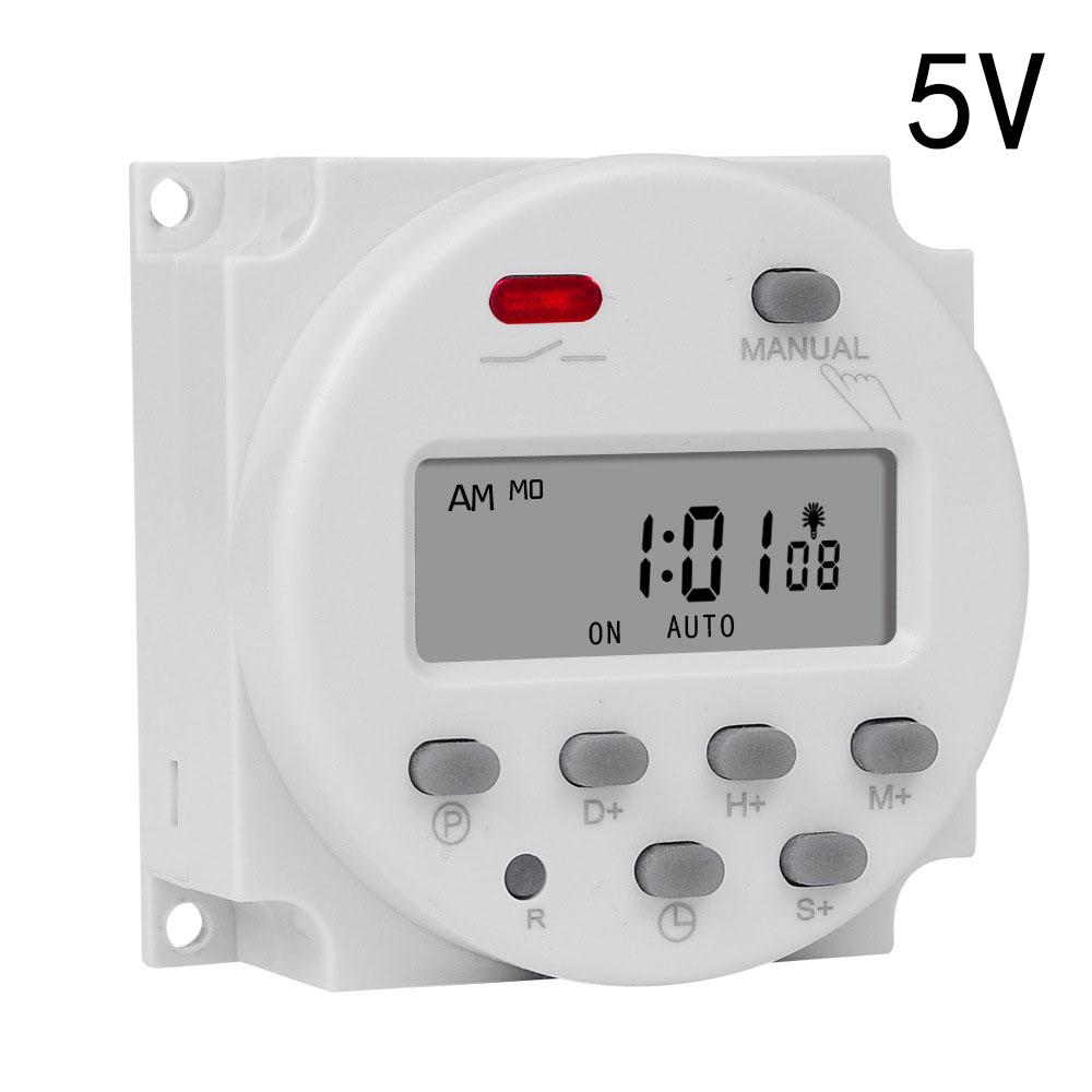 CN101S 1 Second Interval 5V 12V 24V 110V 220V Digital LCD Timer Switch 7 Days Weekly Programmable Automatic Cycle Timing Relay