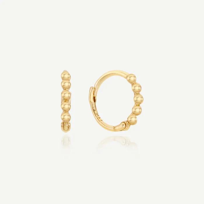 14k Tiny Ball One-Touch Earrings
