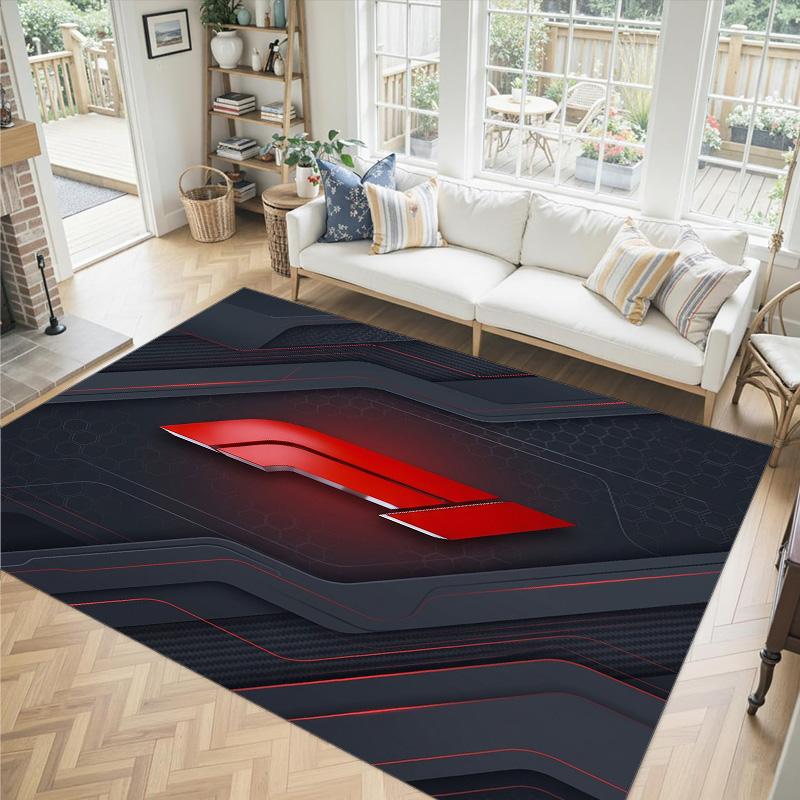 Tappeto in Velluto di Cristallo Design F1 Accogliente Non?Tappeto Stampato Antiscivolo per Camera da Letto Soggiorno Ingresso