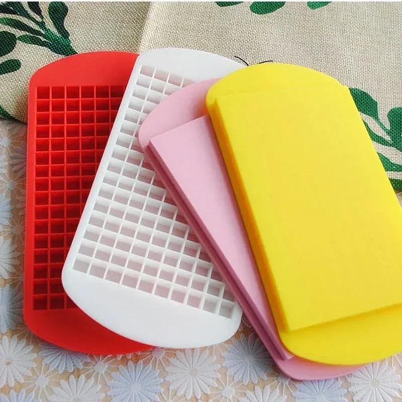 1 Pcs Food Grade 160 Cavity Silicone Bar Ice Tray Mini Ice Cubes Small Square Mold Ice Maker Kitchen Bar Ice Making Accessories
