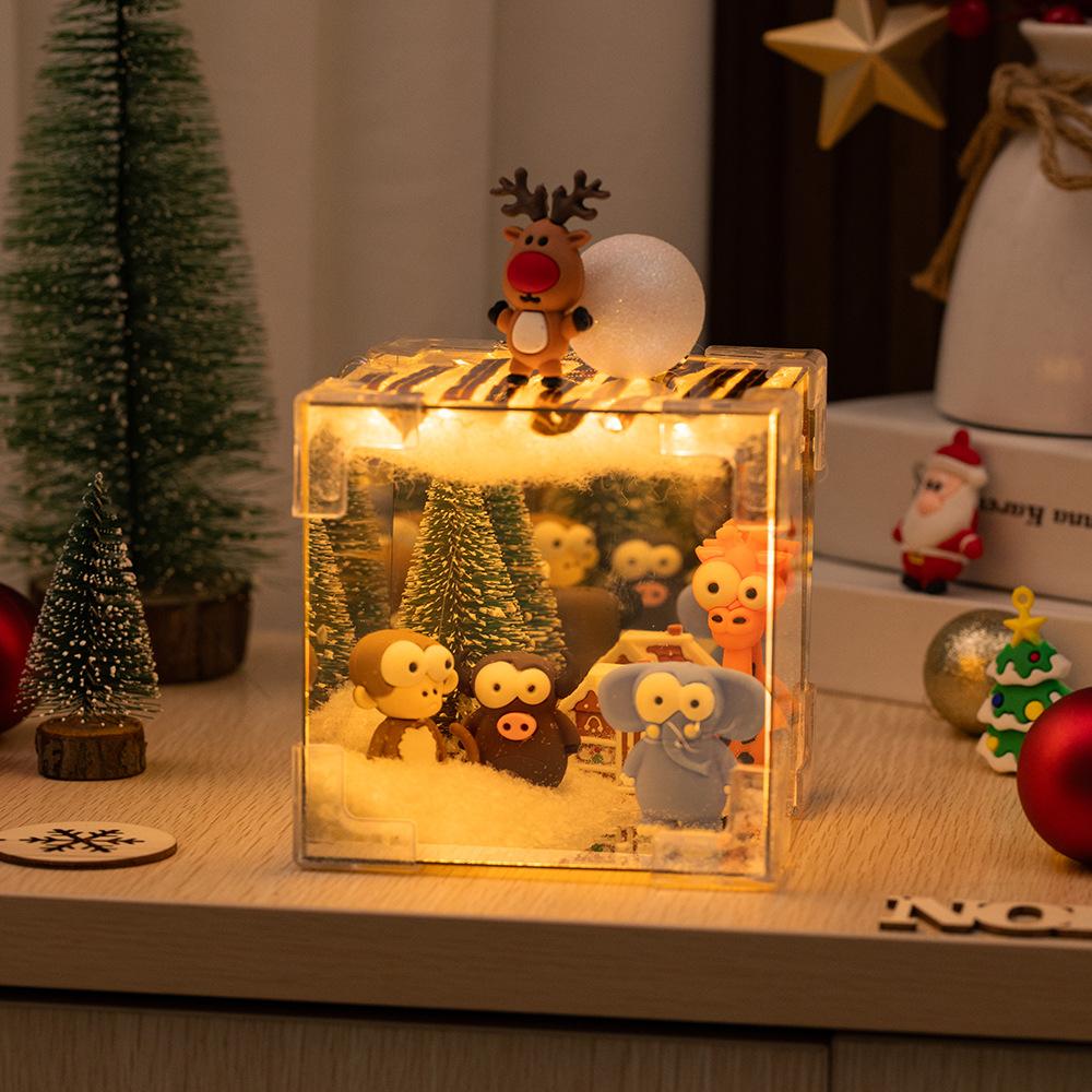 Cube Mirror Night Light DIY Kit, 12cm Acrylic Light Cube with Mirror Panel, Assemble Your Own Bedside Lamp for Party Favor