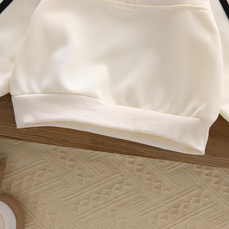 2025 Spring Unisex Kids' Trendy Hoodie & Sweatshirt Set - Cool Korean Casual Sports Style