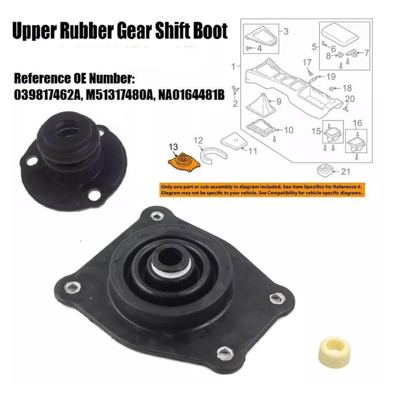 Vehicle Gearboxes Protections Set with 5 Speed Dustproof Pads Transmission Shifters Boot Precise Fit for Enhances Comfort