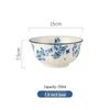 Luxury National Tide Style Ceramic Bowl & Plate Set - Underglaze Color, Ideal for Rice, Soup, and More.