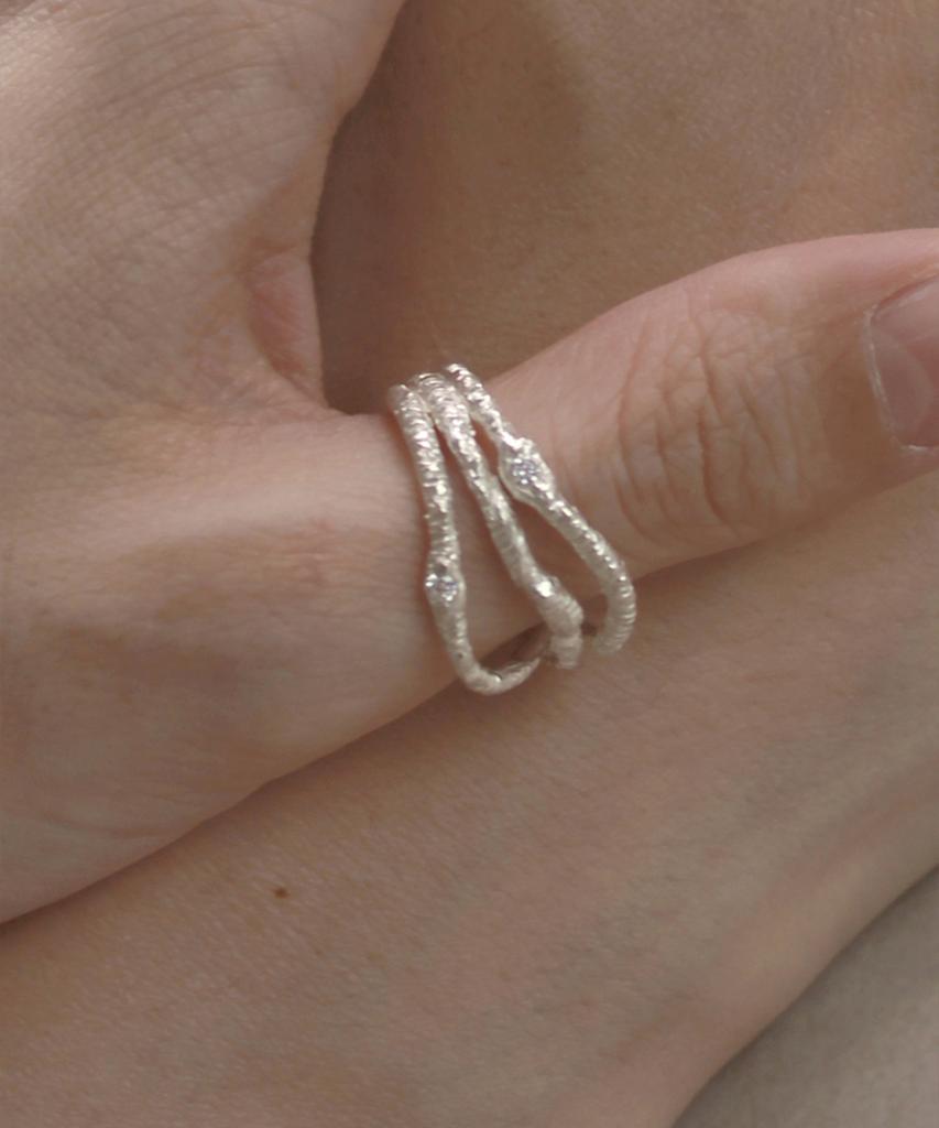 Boldiere [Cz] Wavy Coral Ring_ R32