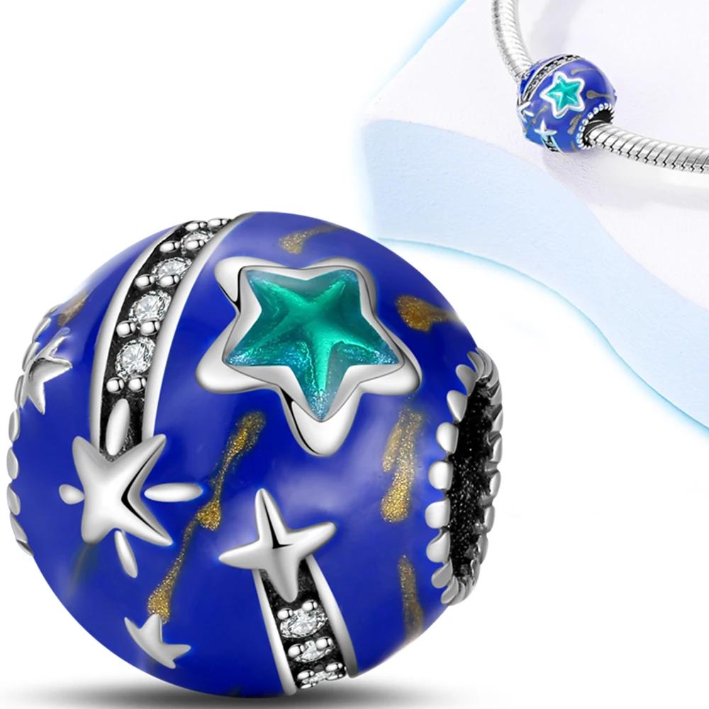 Copper Rocket Plane The Earth Charm Pendant Beads Fit Charm Original Bracelet For Women Diy Jewelry Making