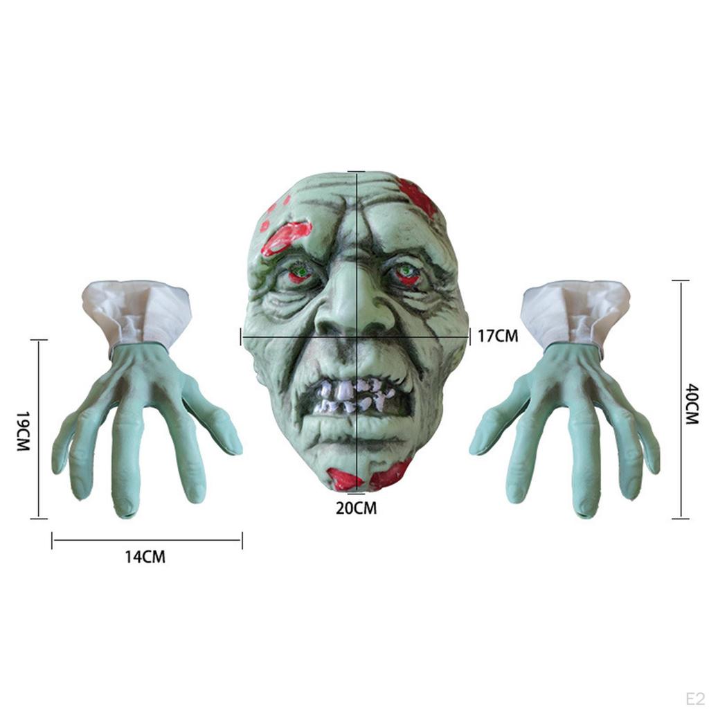 3pcs/Set Scary Garden Zombie Decoration Horrible Lawn Severed Ornament Fearful Appearance Yard