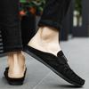Fashion 2025 New Men's Slippers Leather Summer Flat Bottom Outdoor Non Slip Comfortable Luxury Trendy Set Wearing Half Slippers 39-44