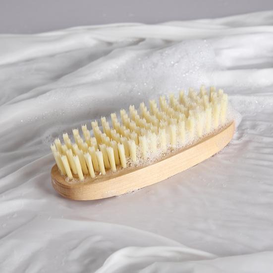 Cleaning Brush Soft Bristles Comfortable Grip Wooden Handle Portable Scrub Brush Gentle Cleaning Tool