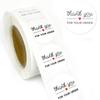 500Pcs /Roll 25Mm Black Thank You Stickers Kraft Paper Sticker For Baking Wedding Decor Birthday Party Gift Sealing Sticker