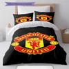 Set Lenzuola Trapunta Manchester United Copripiumino Federa Decorazione Casa Regalo di Compleanno (1 * copripiumino + 2 * federa, senza nucleo)