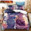 New 3D  Anime Yuru Camp Bedding Set Duvet Cover Full Queen King Size Pillowcase Printed Bed Set Aldult Kid Bedroom Single Twin
