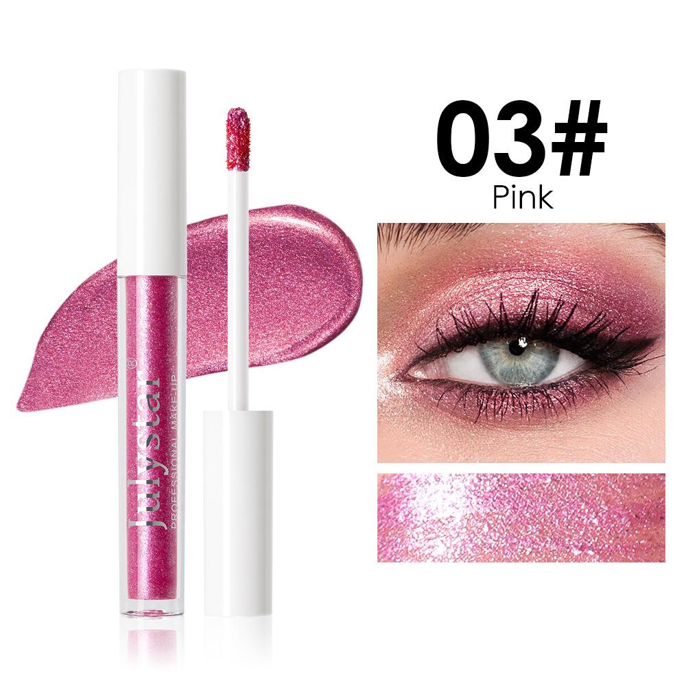 10 Colors Waterproof Liquid Eyeshadow High Shine Long-Lasting Sparkling Eye Shadow Metallic Pink Purple Party Stage Eyes Makeup Hallowmas