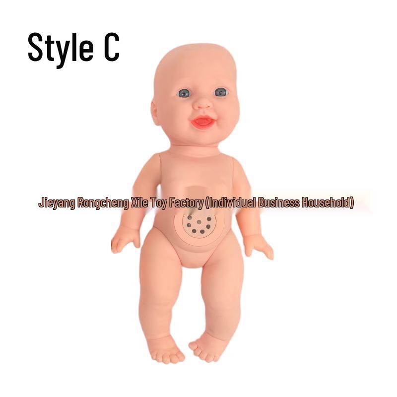 10-Inch Nude Vinyl Doll | Child's Simulation Toy with Silicone Accessories