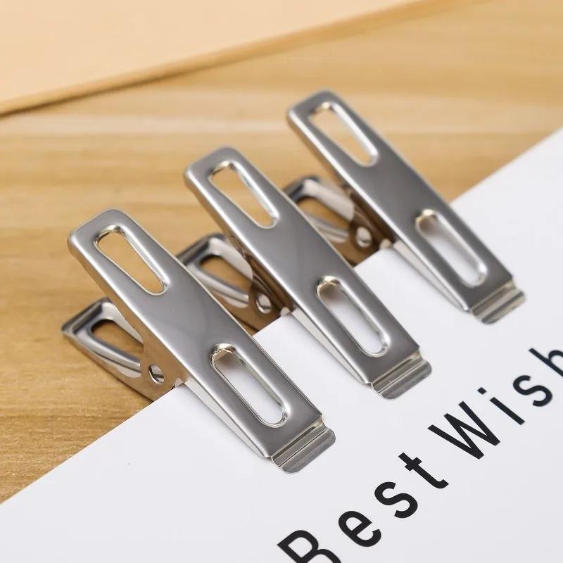 Stainless Steel Clothes Pegs Non-slip Drying Flat Clip Multipurpose Clothes Snacks Bags Sealing Storage Clamps Home Organizer