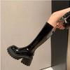 Small Heightening Elastic Boots Women's Autumn and Winter New Muffin Thick-soled Knee Boots Waterproof Table Tall Thin Knight Boots