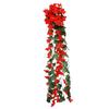 4pcs Artificial Wisteria Vine Hanging Basket Purple Red Fake Flowers for Wedding Home Decor