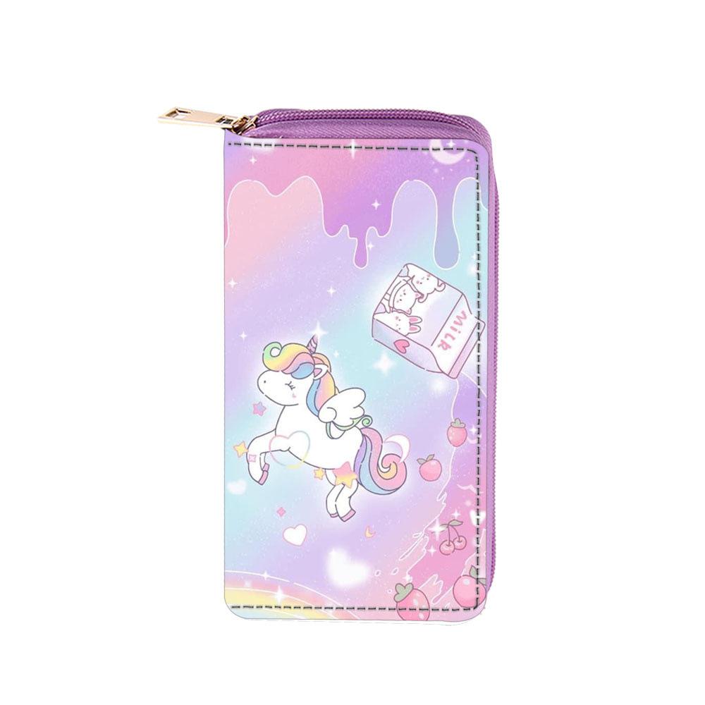 Unicorn long zipper wallet wallet digital proofing