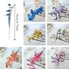 3pcs/set Multi-Color Artificial Butterfly Reed Lifelike Long Branch Butterfly Branch Bouquet Vivid Colors Butterfly Flowers