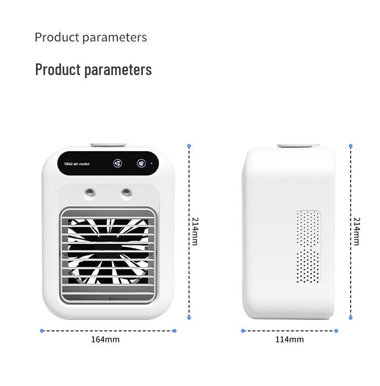 Portable Desktop Mini Air Conditioner Fan with Humidifier for Home, Dorm, and Office Use