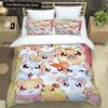 3D Printing Cartoon Lovely Hamtaro Bedding Set Duvet Cover Pillow Set Birthday Gift Children Quilt Cover Bedding Home Textiles