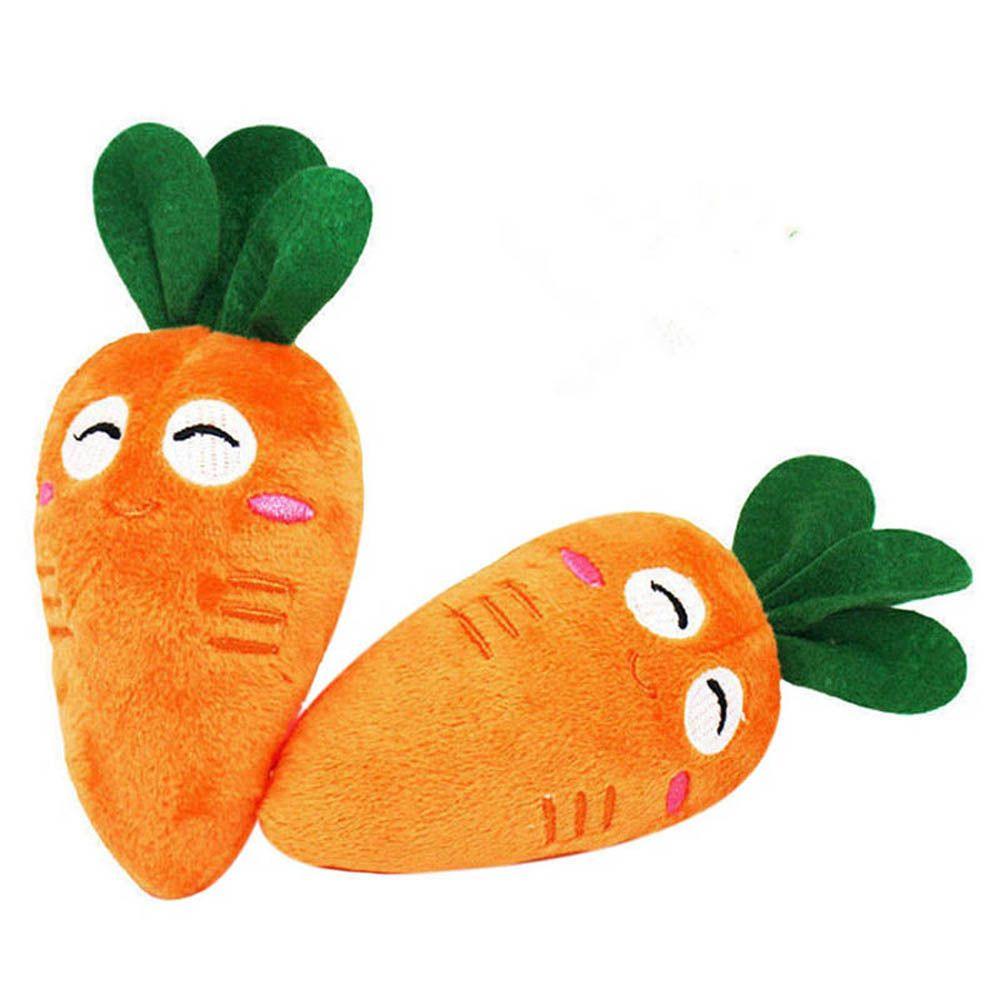 Funny New Puppy Dog Vegetable Carrots Plush Pet Supplies Dog Toys Chew Squeaker Squeaky