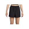 Nike Sportswear Mid-Rise Solid Color Lace-Up Casual Shorts Women Shorts Black White FV7558-010
