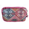 Cazycazun Ethnic Handmade Embroidered Pouch, Small Items, Handmade Zipper Closure, Compact Storage, Gift (Pink)