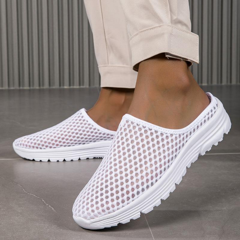 Women's Backl Walking Sneakers Summer Girls' Footwear Slip-on Mules Shoes Comfort Casual Travel Mule Slippers for Girl