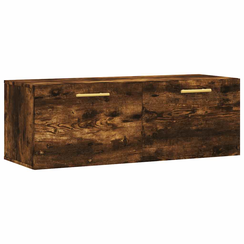 Wall Cabinet Smoked Oak 100 x 36.5 x 35 cm Wood Based Material
