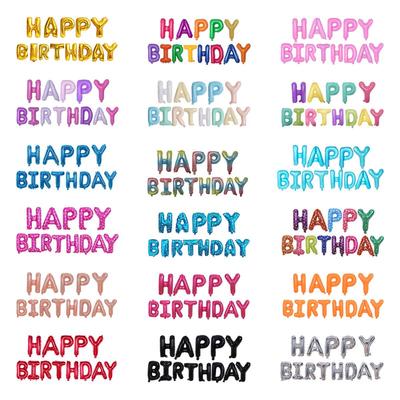 Sfondo Palloncino Buon Compleanno da 16 Pollici: Set di Palloncini Lettera in Foglio di Alluminio