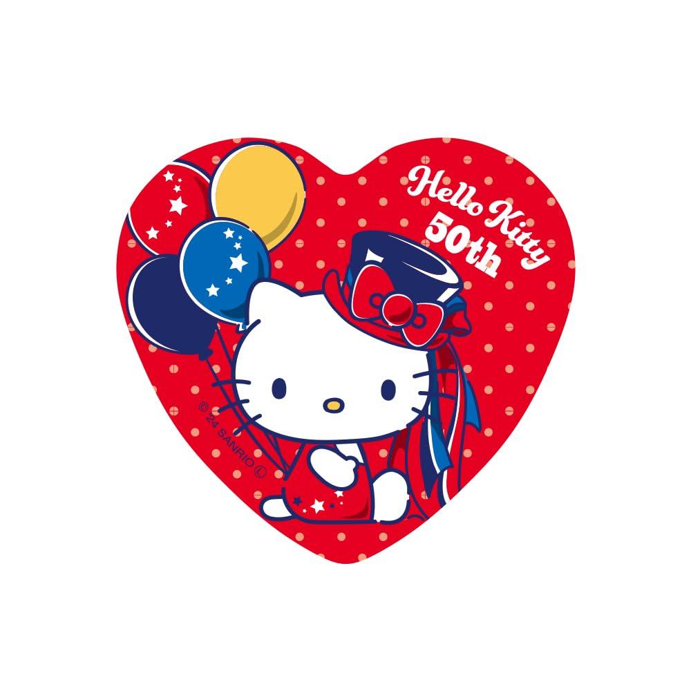 Tees Factory Hello Kitty Can H52 X Heart-Shaped Badge, Kitty, W56mm, SR-5545086KT