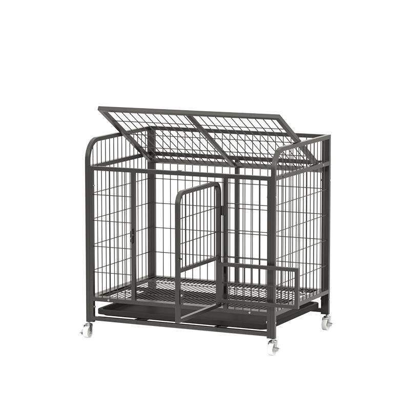 Heavy-Duty Iron Dog Cage for Medium and Large Dogs - Square Tube Design