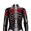 Sofort verfügbar Halloween Damen Cosplay Jumpsuit - Rosen-Skelett-Print für Eltern-Kind-Kleidung