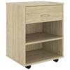 vidaXL Rollschrank Sonoma-Eiche 46x36x59 cm Holzwerkstoff