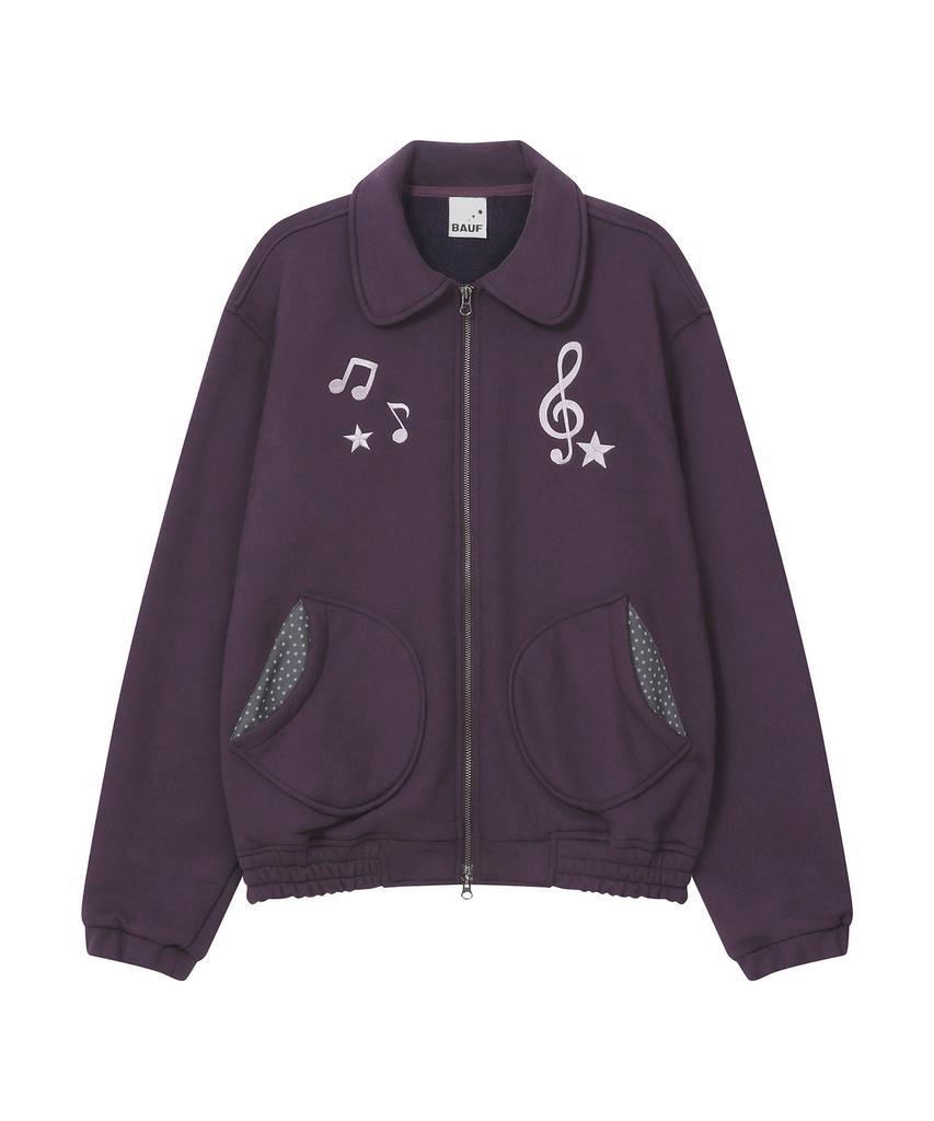 BAUF Melody Round Collar Zip-Up [Purple]