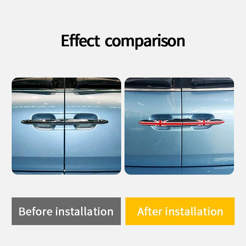 2PCS/Set Car Rear Trunk Door Handle Covers Decoration Stickers For MINI Cooper F54 Rear Handle Protection Shell Car Accessories
