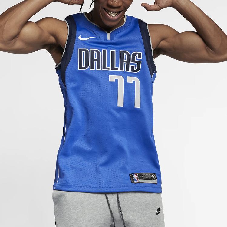 Nike Luka Doncic NBA Swingman Jersey Dallas Mavericks No. 77 Men Jersey Blue 864469-487