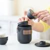 Black Pottery Travel Tea Set Portable Express Cup Outdoor Kung Fu Teacup Japanese-style Teapot Business Gift Set
