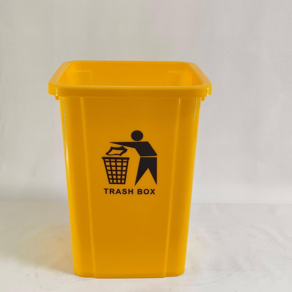 Square Extra Large Trash Can - Durable, Lidless Design for Commercial, Kitchen, or Outdoor Use