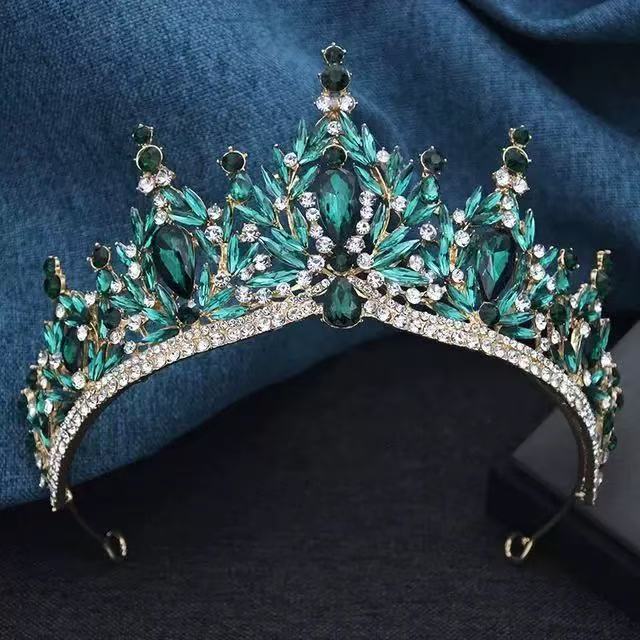 Krone Tiara Hochzeit Braut Barock Prinzessin Geburtstagskrone Hochzeit Haarschmuck Kleid Lolita Accessoires Luxus gray