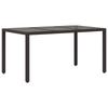 Outdoor Dining Set 5 Pcs Black Poly Rattan