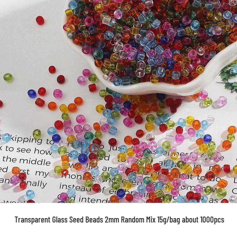 Silver-Lined Glass Rice Beads: 2-4mm Mixed Colors for Handmade Jewelry & DIY Crafts