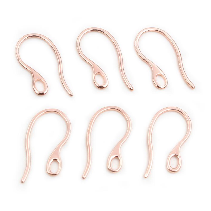 20pcs 22x11mm 316 Stainless Steel Gold Rose Gold Color Plated DIY Earring Hooks Wire Settings Jewelry Making Findings Supplies