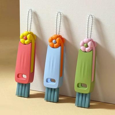 3 In 1 Cup Lid Gap Cleaning Brush Bottle and Straw Brush No Dead Corner Baby Milk Drink Bottle Cleaning Coffee Cup Brush Tools