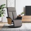 Recliner with Footrest Taupe Fabric