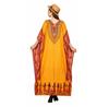 TreegoArt Fashion Women's Polyester Long African Kaftan Caftan Printed Adjustable Boho Dress Nightwear Maxi Gown