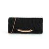 Women's Pleated Evening Clutch: Chain Crossbody Party Handbag & Wedding Makeup Bag